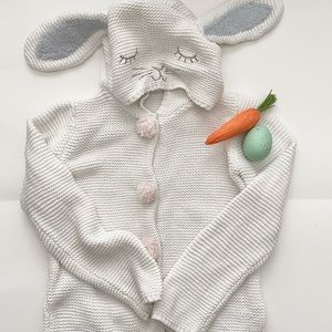 Max Studio Baby Easter Bunny ear cardigan sweater